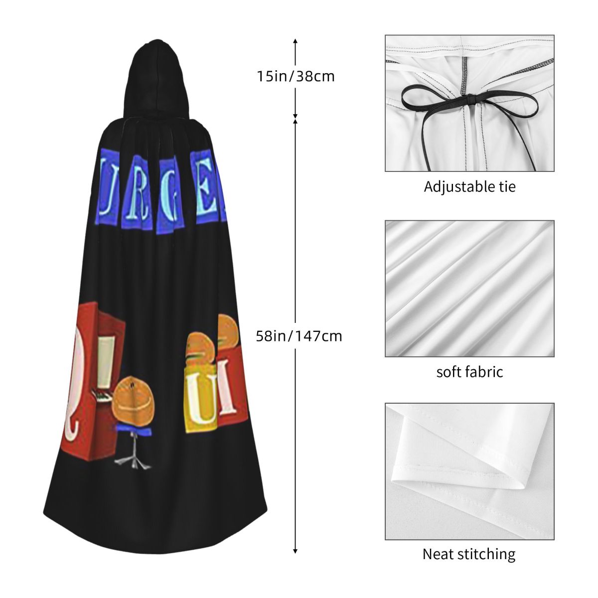 Burger Quiz New Logo Long Hood - đánh giá và giá Anime Cosplay Quiz