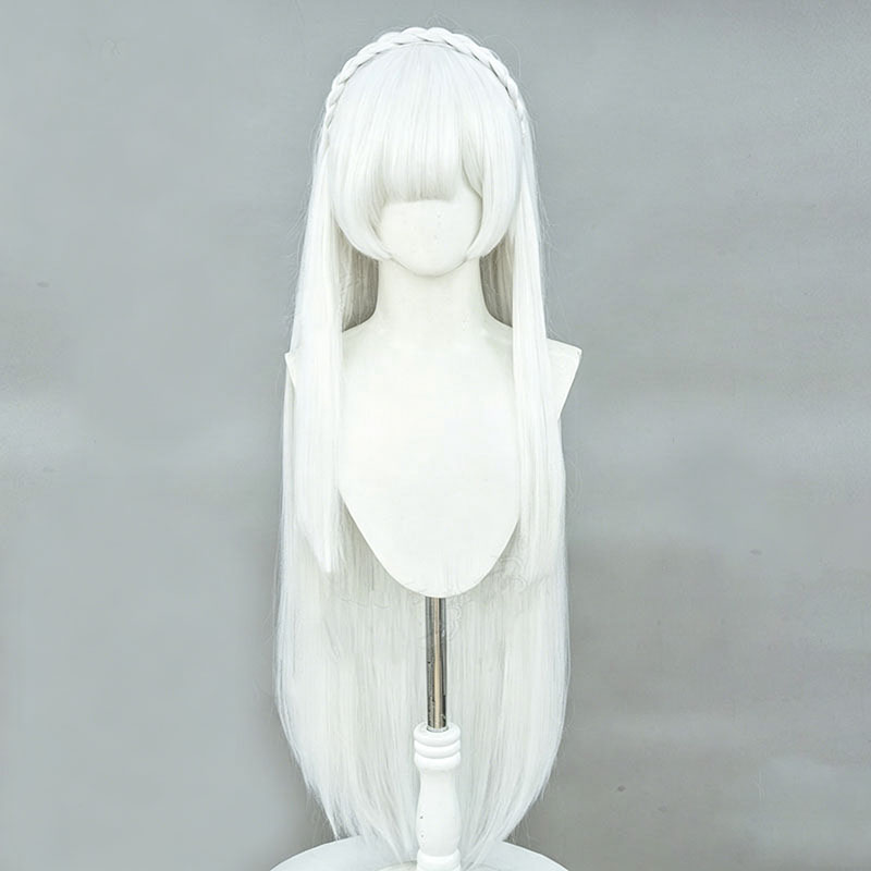 Anime Re:Zero Emilia Cosplay W - đánh giá và giá Cosplay Anime White Hair