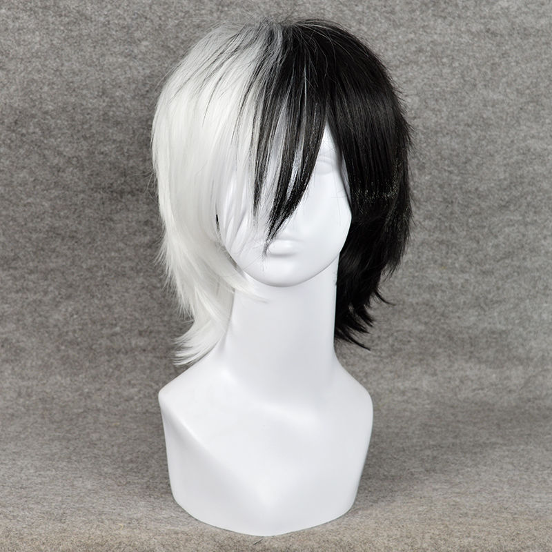 Anime Game Danganronpa Đen Trắ - đánh giá và giá Cosplay Anime White Hair
