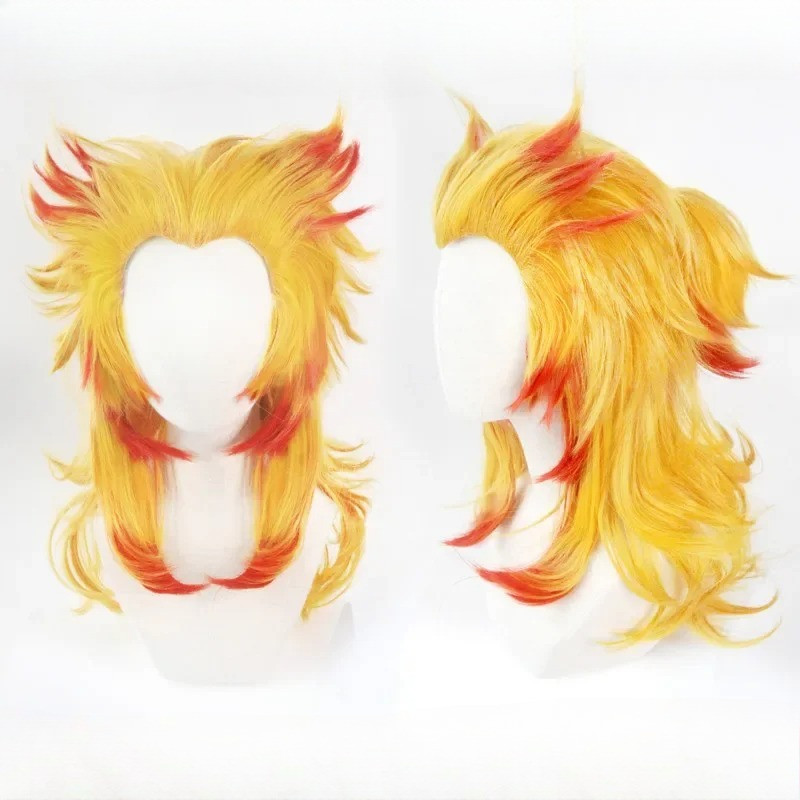 Rengoku Kyoujurou Wig Kimetsu  - đánh giá và giá Anime Cosplay With Red Hair