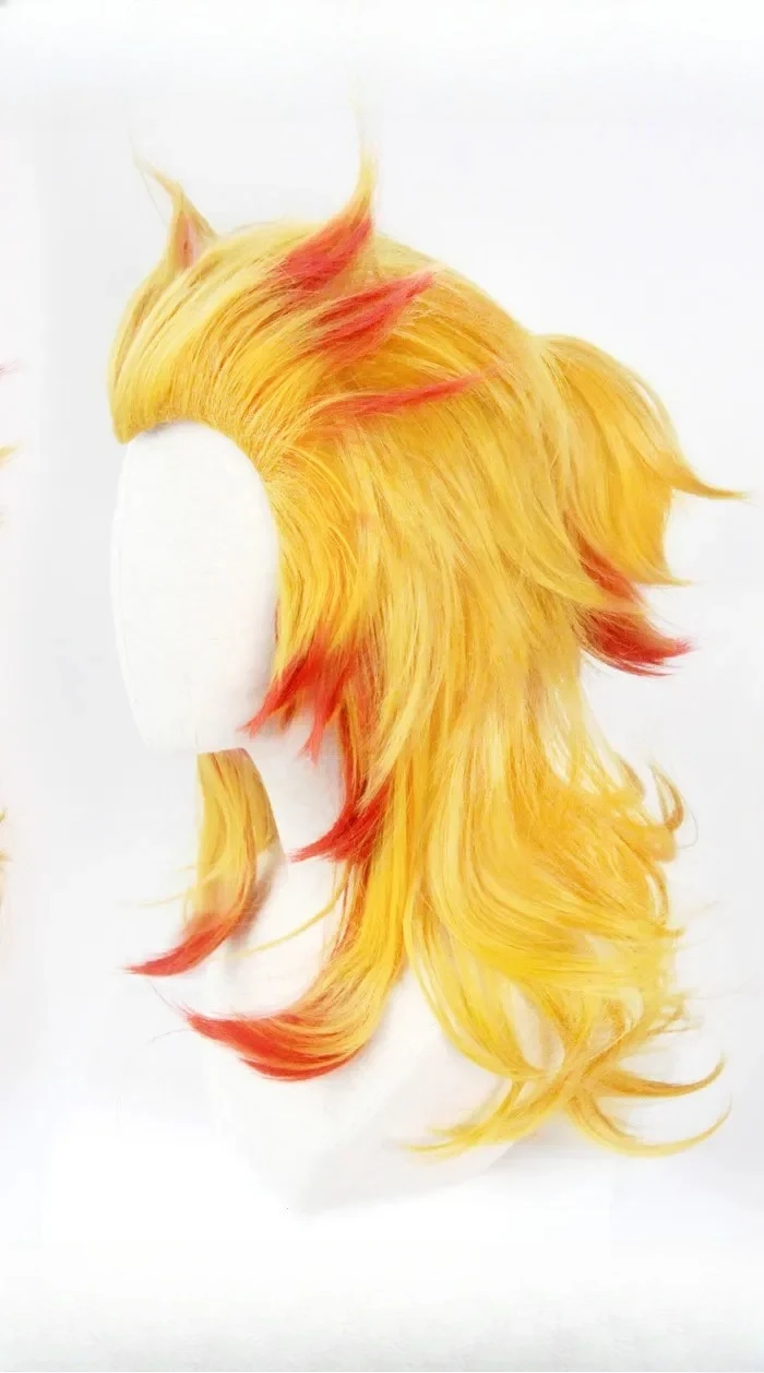 Rengoku Kyoujurou Wig Kimetsu  - đánh giá và giá Anime Cosplay With Red Hair