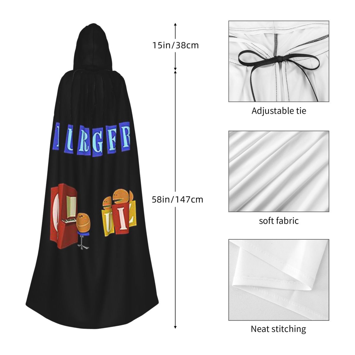 Burger Quiz New Logo Long Hood - đánh giá và giá Anime Cosplay Quiz