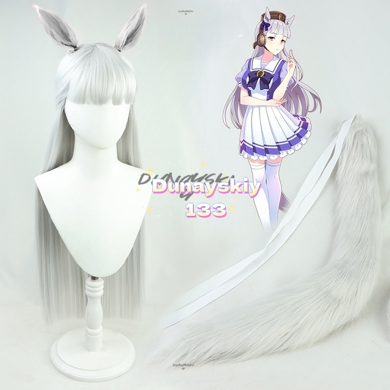 4 Styles White Hair Gold Ship  - đánh giá và giá Cosplay Anime White Hair