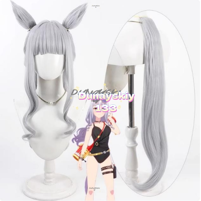 4 Styles White Hair Gold Ship  - đánh giá và giá Cosplay Anime White Hair