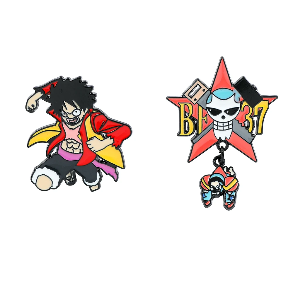 2 Pcs Creative Anime Brooch Fu - đánh giá và giá Anime Cosplay Luffy