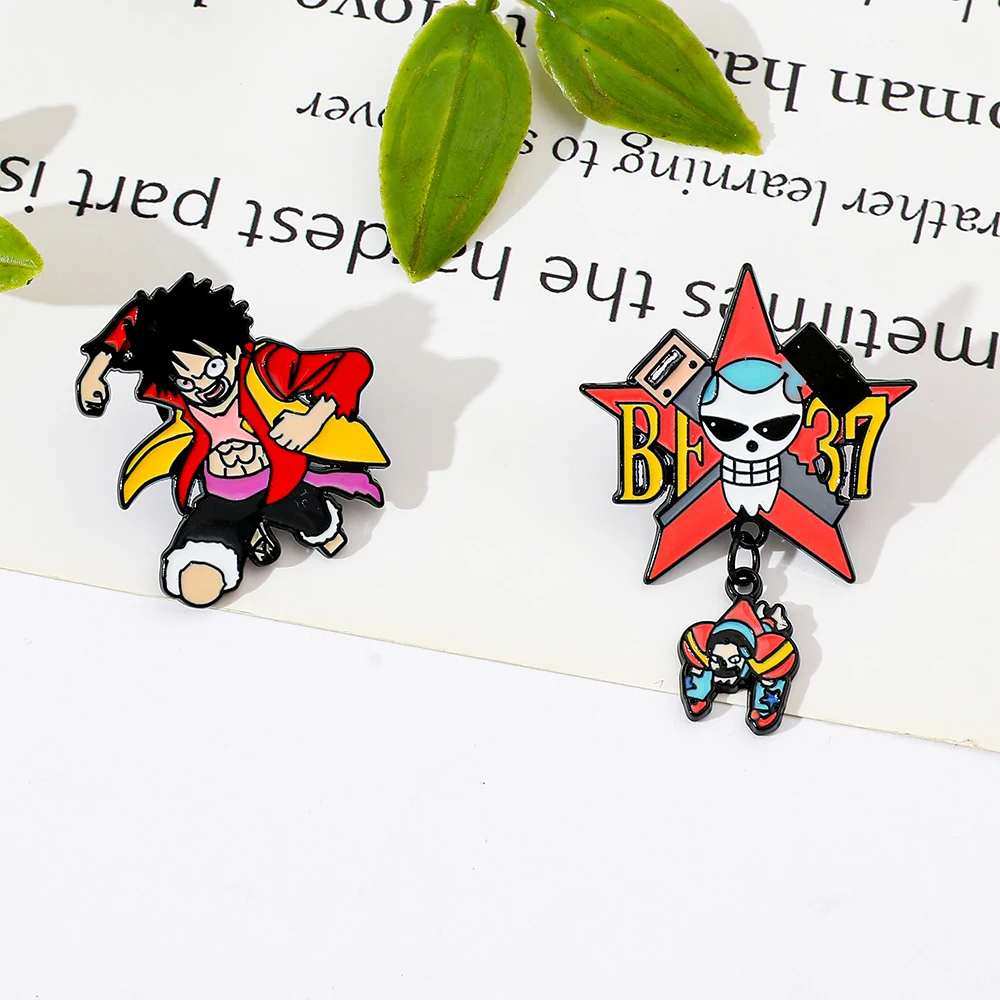 2 Pcs Creative Anime Brooch Fu - đánh giá và giá Anime Cosplay Luffy
