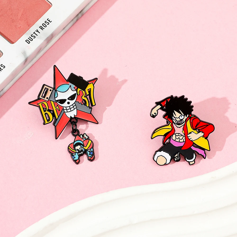 2 Pcs Creative Anime Brooch Fu - đánh giá và giá Anime Cosplay Luffy
