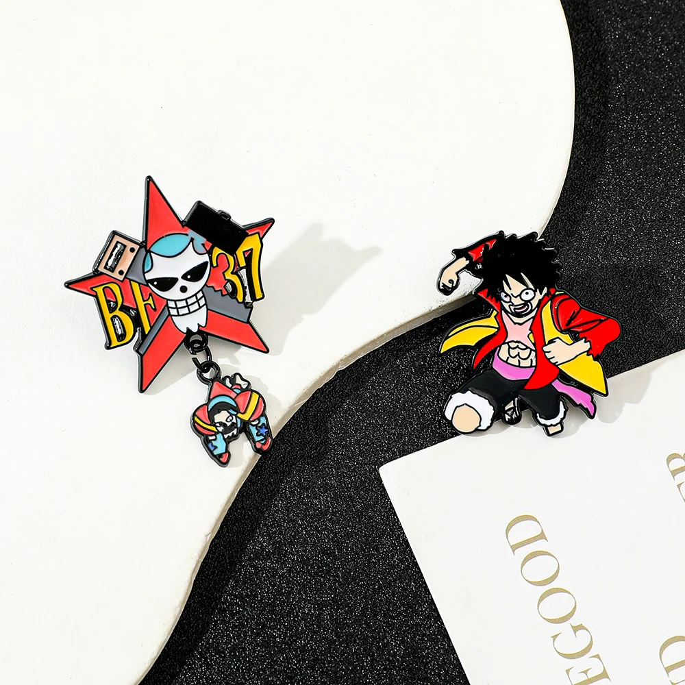2 Pcs Creative Anime Brooch Fu - đánh giá và giá Anime Cosplay Luffy