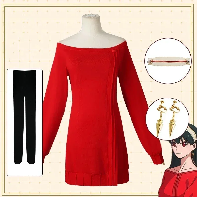 Yor Forger Cosplay Long Red Kn - đánh giá và giá Anime Cosplay Yor Forger