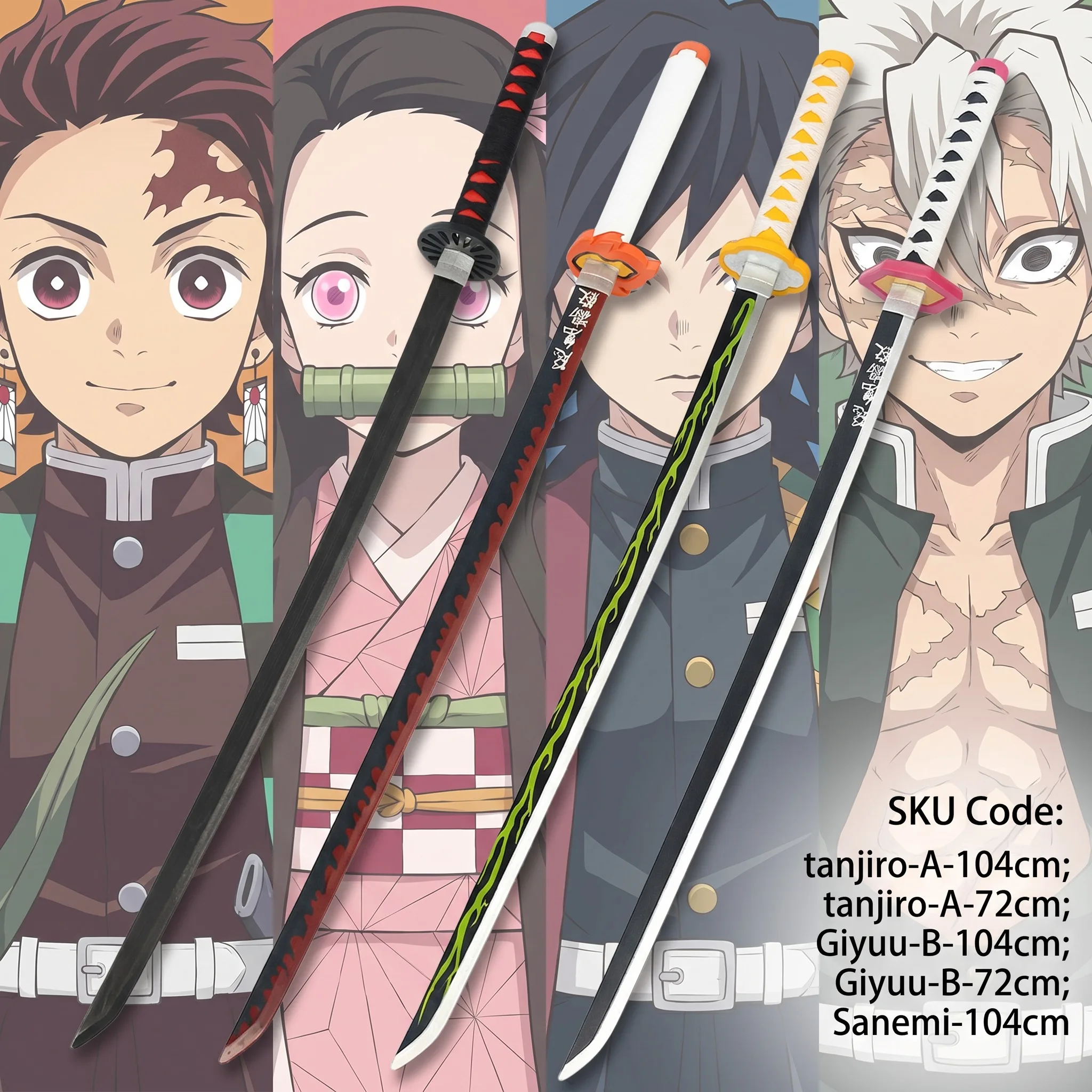 72 104cm Demon Slayer Katana T - đánh giá và giá Anime Cosplay Katana