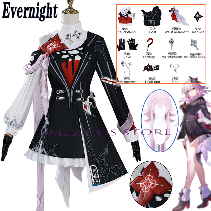 Newly Evernight Cosplay Honkai - đánh giá và giá Anime Cosplay Outfits For Women