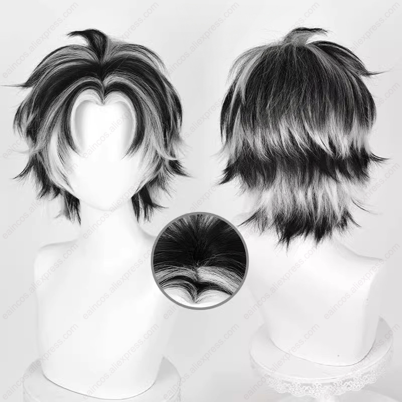 Kotaro Bokuto Cosplay Wig 30cm - đánh giá và giá Cosplay Anime White Hair