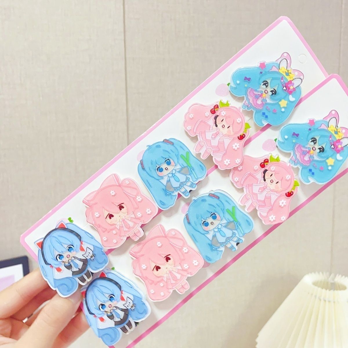 Hatsune Miku cartoon hair clip - đánh giá và giá Cosplay Anime N