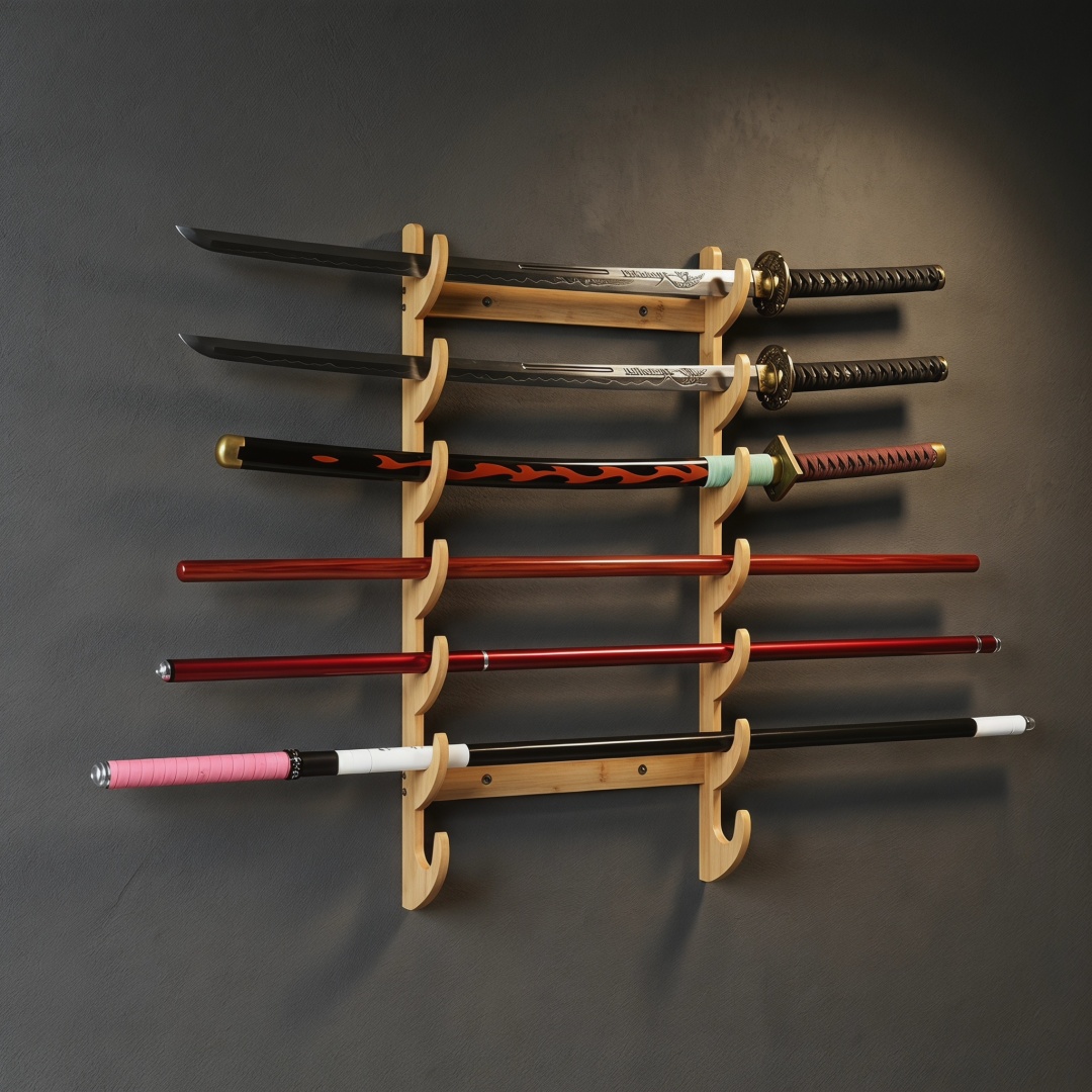 8-Layers Wall Sword Storage Sh - đánh giá và giá Anime Cosplay Katana