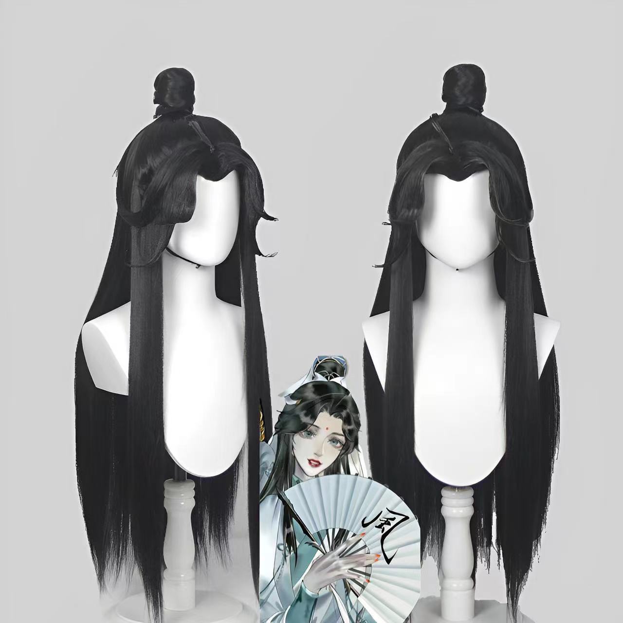 Long Straight Black Hair for H - đánh giá và giá Cosplay Anime Black Hair